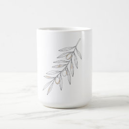 Caneca De Café Folha de ramo de oliveira
