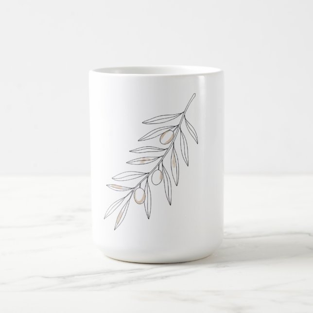 Caneca De Café Folha de ramo de oliveira  (Centro)