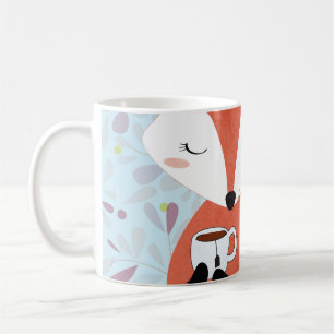 Caneca De Café Folha de Raposa Adorável