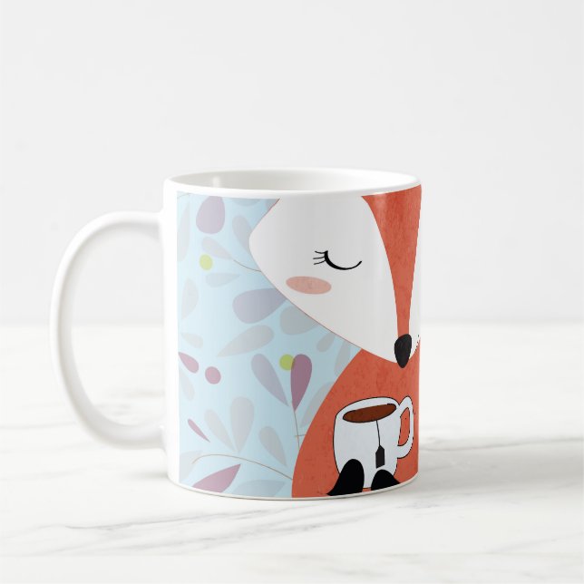 Caneca De Café Folha de Raposa Adorável (Esquerda)