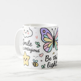 Caneca De Café Folha do adesivo da borboleta do Inspirational Kaw