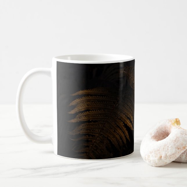Caneca De Café Folha dourada (Com Donut)