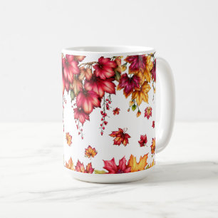 Caneca De Café Folhagem de Bordo de Outono – Tapeçaria Florestal