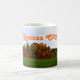 Caneca De Café Folhagem de outono da Coloração de Kansas City