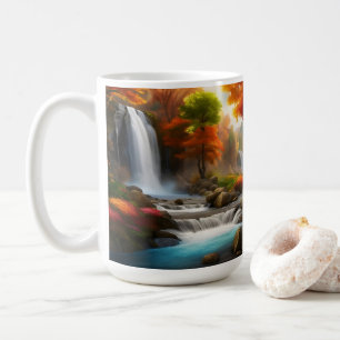 Caneca De Café Folhagem de queda na cascata