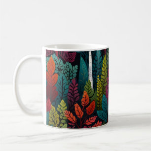 CANECA DE CAFÉ FOLHAGEM FLORESTAL