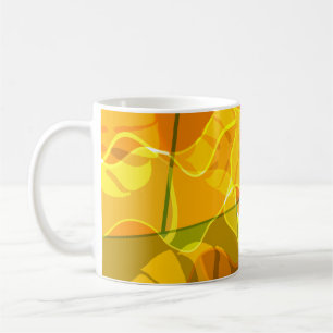 Caneca De Café FOLHAS abstrato TROPICAIS