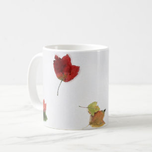 Caneca De Café "Folhas arte original na neve" por Stephanie