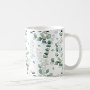 Caneca De Café Folhas de Aquarela