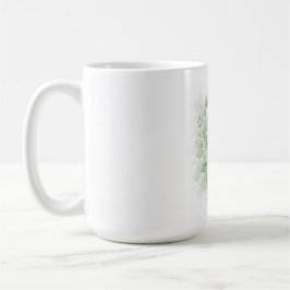 Caneca De Café Folhas de Aquarela Botânica Verde Pastel