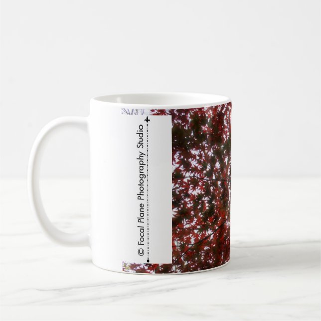 Caneca De Café Folhas de bordo vermelhas da folha (Esquerda)