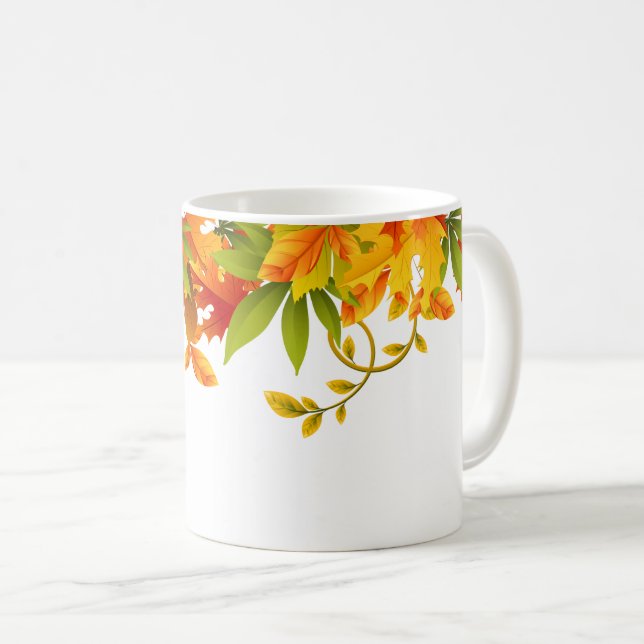 Caneca De Café Folhas de Café Mug Autumn (Frente Esquerda)