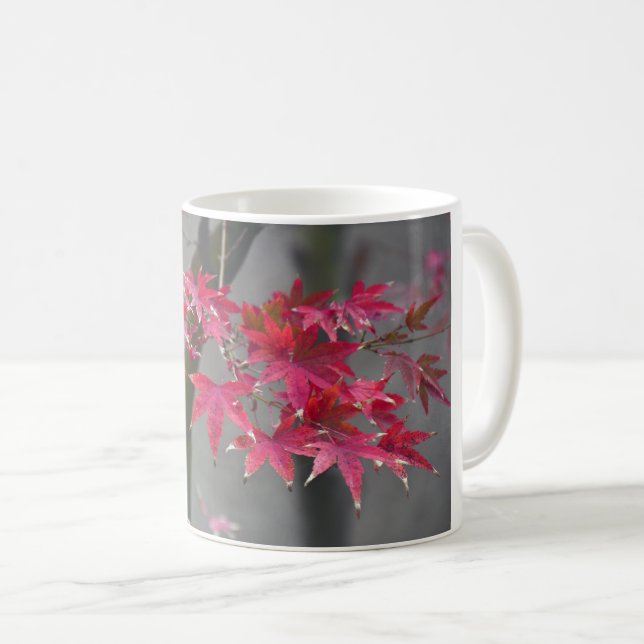 Caneca De Café Folhas de Mapeamento Japonesas (Frente Esquerda)