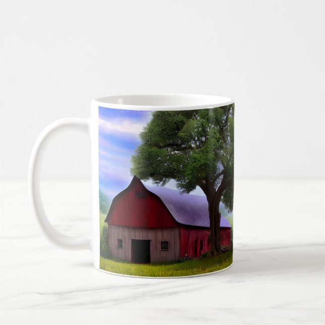 Caneca De Café Folhas de Mapeamento Russo de outono Picturesco (Esquerda)