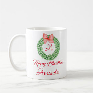 Caneca De Café Folhas de natal alegres