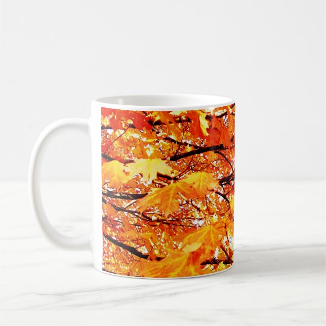 Caneca de Café Folhas de Outono (Esquerda)