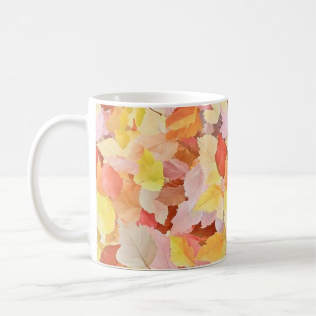 Caneca De Café Folhas de outono Coloridas (Esquerda)