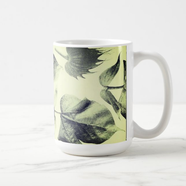 Caneca De Café Folhas de outono da Vintage (Direita)