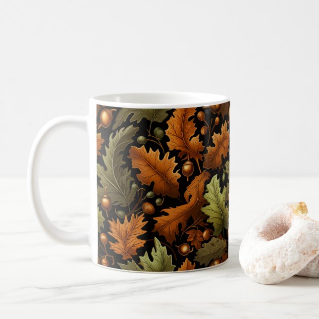 Caneca De Café Folhas de outono de Café Mug (Com Donut)