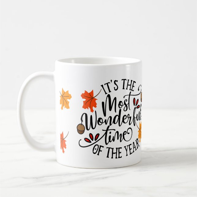 Caneca De Café Folhas de outono do outono 🍁 (Esquerda)