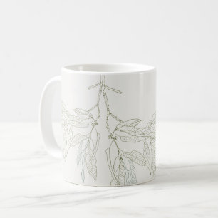 Caneca De Café Folhas de outono em Branco