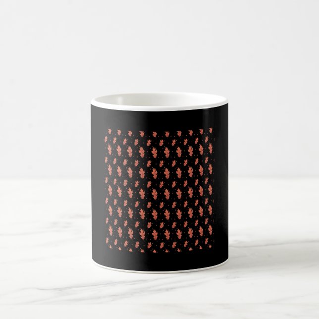 Caneca De Café Folhas de outono Folhas-padrão-folhas-fofo (Centro)