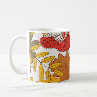 Caneca De Café Folhas de outono, padrão simples e uniforme