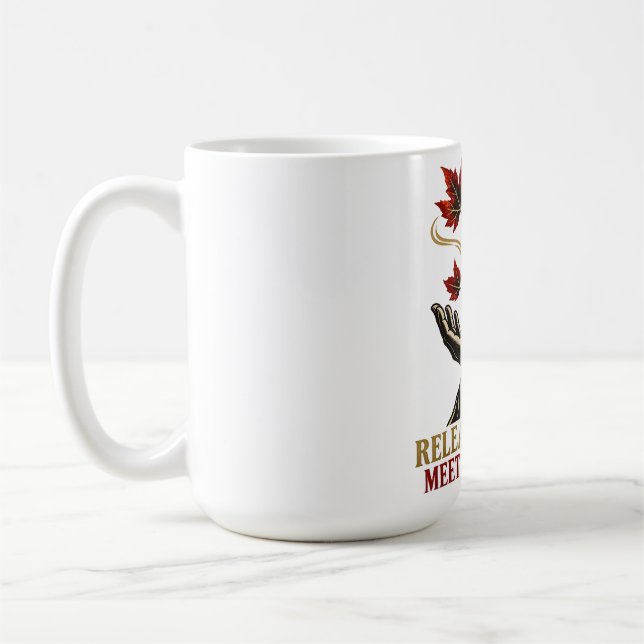Caneca de Café Folhas de Outono Presente Respiraçã (Esquerda)
