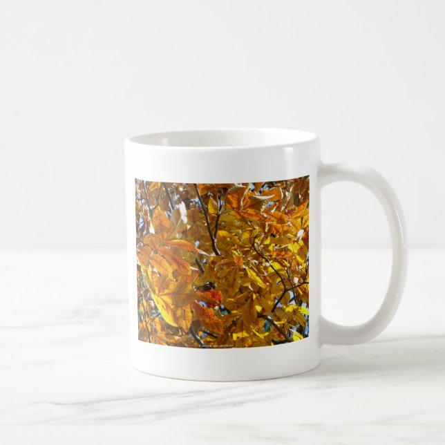 Caneca De Café Folhas de Outono Presentes de Roupas Colecionáveis (Direita)