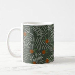 Caneca De Café Folhas de Palma e Laranjas