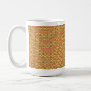 Caneca De Café Folhas de papel embrulho amarelo, laranja e castan
