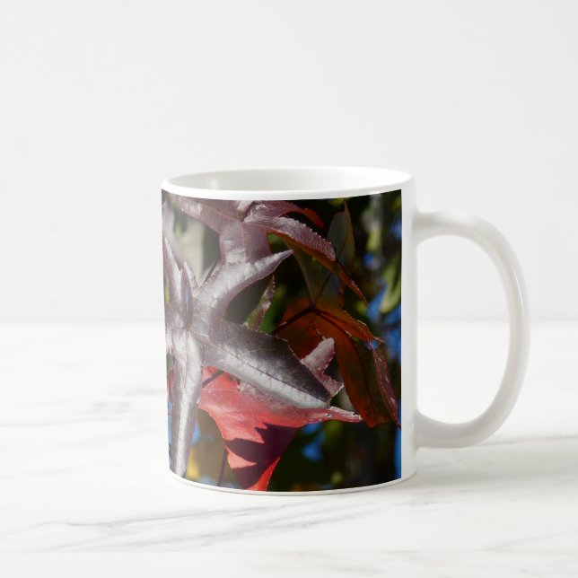 Caneca De Café Folhas de Sweetgum no Outono (Direita)