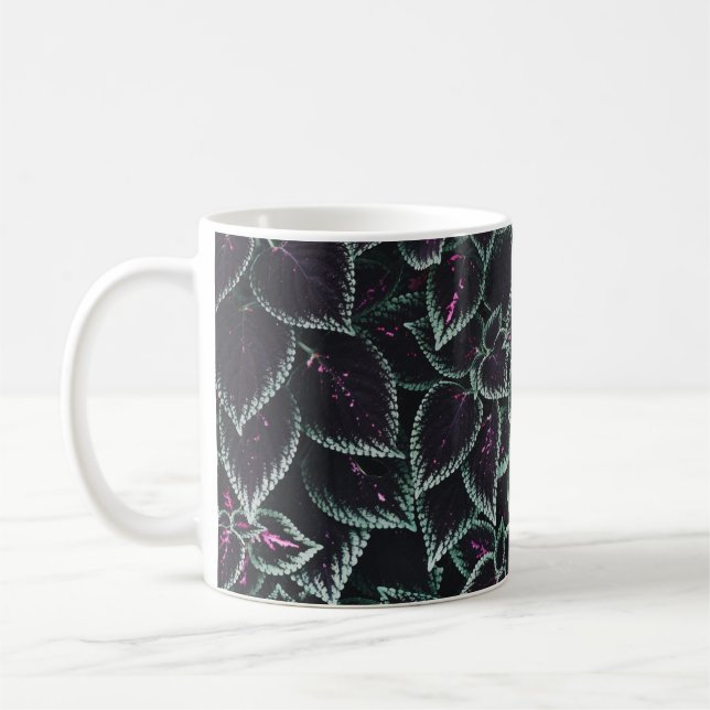Caneca De Café Folhas de verde e marrom (Esquerda)