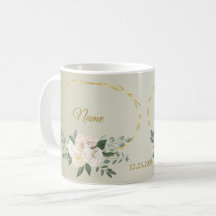 Folhas de Verdura de Casamento Floral Rosa Geométr