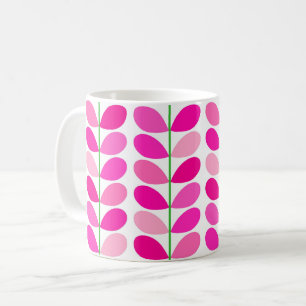 Caneca De Café Folhas dinamarquesas do meio século, máscaras do