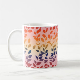 Caneca De Café Folhas do arco-íris