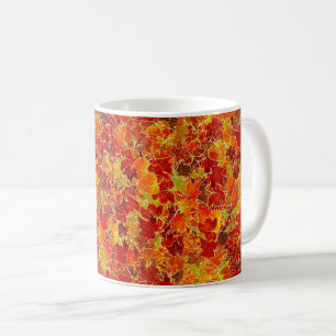 Caneca De Café Folhas do Mapeamento de Quebra da Gliteria