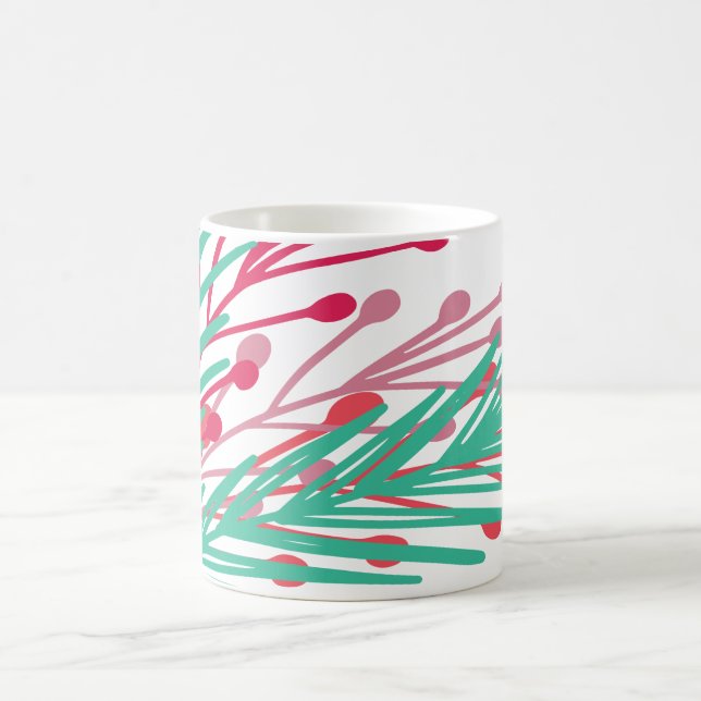Caneca De Café Folhas e Berries Mug (Centro)