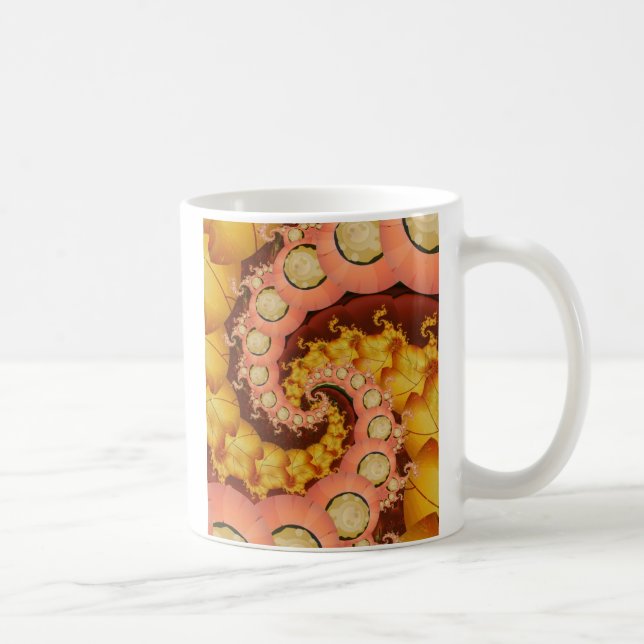 Caneca De Café Folhas e flores (Direita)