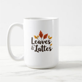 Caneca De Café Folhas & Lattes