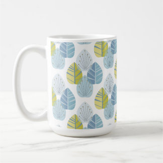 Caneca De Café Folhas Modernas do Século médio