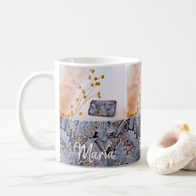 Caneca De Café Folhas Mug (Com Donut)