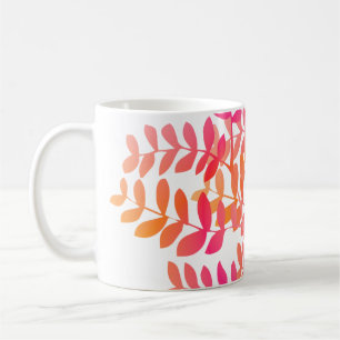 Caneca De Café Folhas Sunset