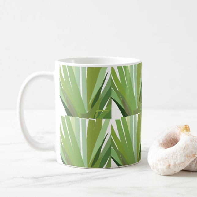 Caneca De Café Folhas tropicais (Com Donut)