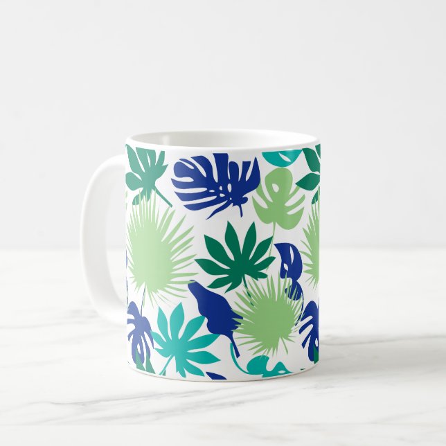 Caneca De Café Folhas tropicais (Frente Esquerda)