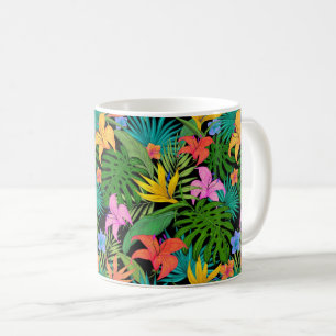 Caneca De Café Folhas Tropicais de Palma do Havaí