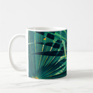 Caneca De Café Folhas tropicais de palmeira