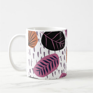 Caneca De Café Folhas tropicais, um padrão uniforme em moda.