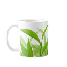 Folhas verde brilhante em aquarela