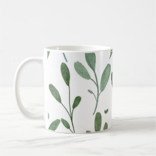 Caneca De Café Folhas verdes